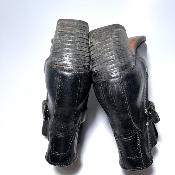 RAG & BONE Durham Black Leather Stretch Chelsea Ankle Booties Boots - Picture 9 of 12